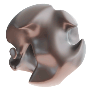 an organic grey sphere moving